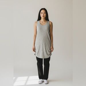 PLANET by Lauren G Gray Ruche Sleeveless Women's Tank Top/ mini dress